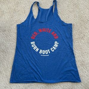 Burn Boot Camp Red White & Burn Tank Size L
